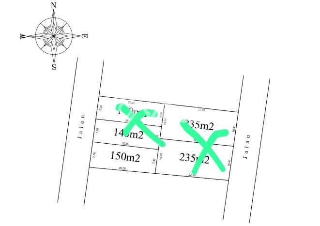 Dijual Tanah di Badung, Luas 150m2 SHM Dijual Tanah di Badung, Luas 150m2 SHM