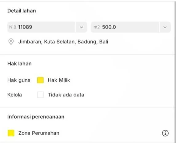 Dijual Tanah Lokasi Mumbul, Badung Seluas 500m2 Dijual Tanah Lokasi Mumbul, Badung Seluas 500m2