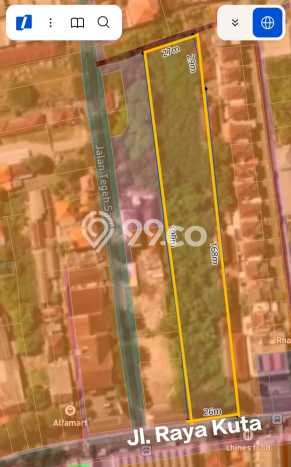 Tanah Disewakan di Kuta, Badung, Luas 5350m2 - Tanah Disewakan di Kuta, Badung, Luas 5350m2 -
