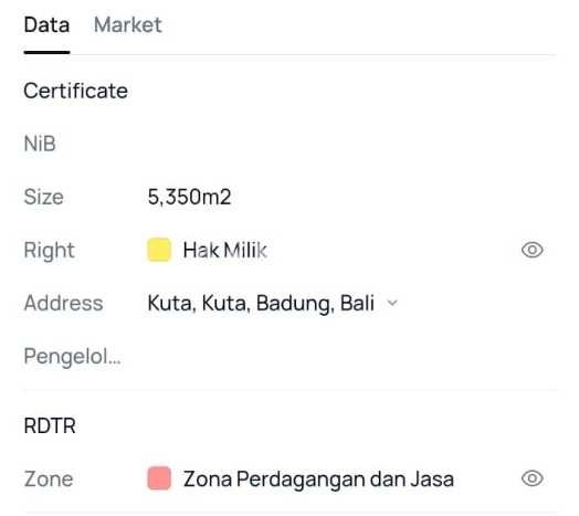 Tanah Disewakan di Kuta, Badung, Luas 5350m2 - Tanah Disewakan di Kuta, Badung, Luas 5350m2 -