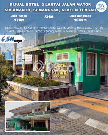 INVESTASI CERDAS! Hotel Kawasan Klaten Tengah, Luas 1042m2m², Lokasi Strategis INVESTASI CERDAS! Hotel Kawasan Klaten Tengah, Luas 1042m2m², Lokasi Strategis
