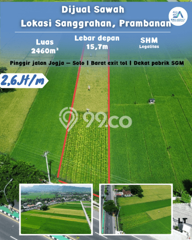 Jarang Ada! Tanah di Prambanan Punya Luas 2460m2 SHM Jarang Ada! Tanah di Prambanan Punya Luas 2460m2 SHM