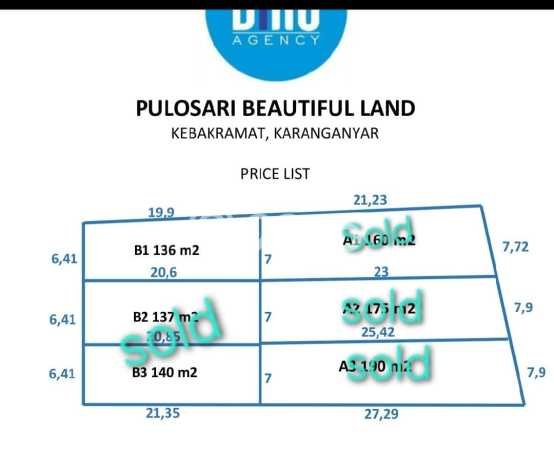 Tanah Dijual Lokasi Kebakkramat, Karanganyar dengan Luas Tanah 136m2 dan Status SHM Tanah Dijual Lokasi Kebakkramat, Karanganyar dengan Luas Tanah 136m2 dan Status SHM