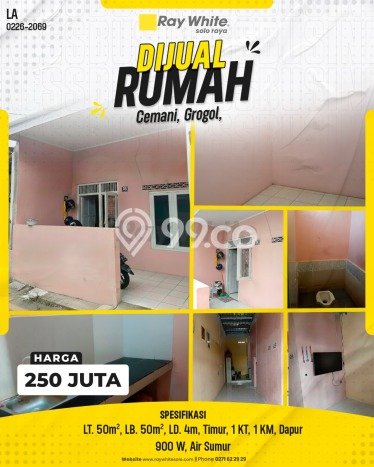 Rumah Terjangkau Dijual Area Cemani, Solo Harga Rp 250 Juta Rumah Terjangkau Dijual Area Cemani, Solo Harga Rp 250 Juta
