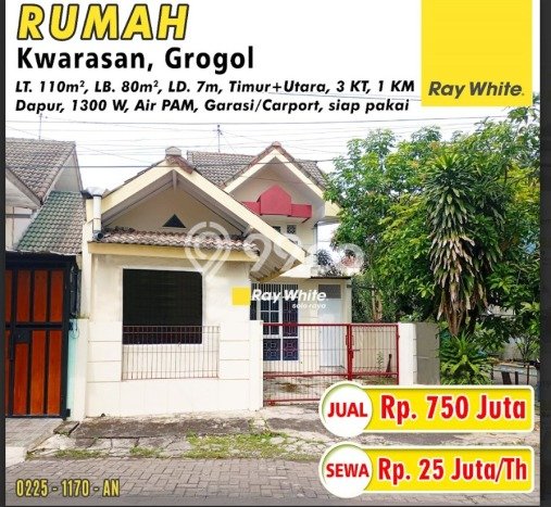 For Sale Rumah 3 Kamar Lokasi Strategis Bagus dan Strategis di Solo Baru For Sale Rumah 3 Kamar Lokasi Strategis Bagus dan Strategis di Solo Baru