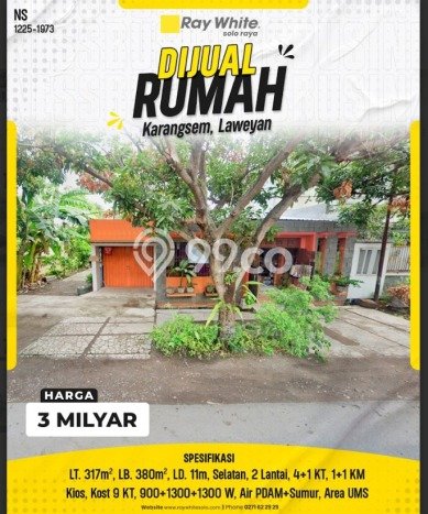 Dijual Hunian Mewah dengan Fasilitas Sekitar Komplit di Laweyan, Solo Dijual Hunian Mewah dengan Fasilitas Sekitar Komplit di Laweyan, Solo