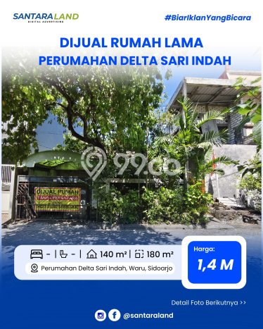 FEATURED! Rumah Asri area Waru, LT 180m2m² Bangunan 140m2m² FEATURED! Rumah Asri area Waru, LT 180m2m² Bangunan 140m2m²