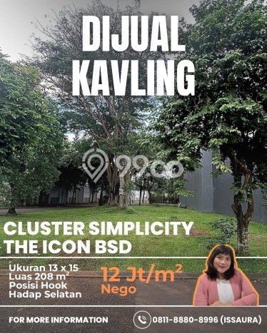 Tanah Dijual Area Strategis di BSD The Icon Tangerang 208m2 Tanah Dijual Area Strategis di BSD The Icon Tangerang 208m2