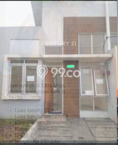 Rumah Modern LB/LT 27m2/72m2 Dijual Area Citra Maja Raya, Tangerang Rumah Modern LB/LT 27m2/72m2 Dijual Area Citra Maja Raya, Tangerang