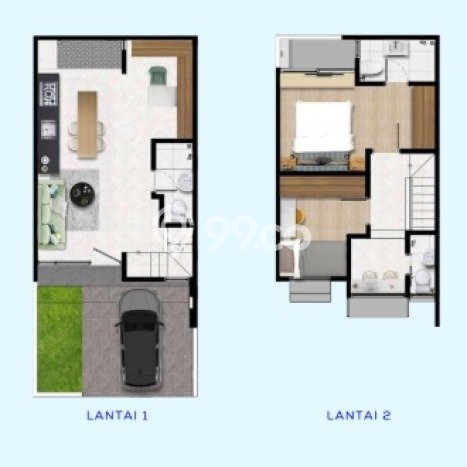 Hunian Cantik Minimalis Lb 80m2 di Pagedangan, Tangerang Hunian Cantik Minimalis Lb 80m2 di Pagedangan, Tangerang