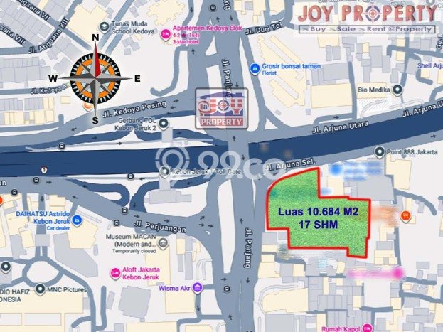 Tanah Kavling untuk Dijual di Kebon Jeruk Jakarta Barat 10684m2 Tanah Kavling untuk Dijual di Kebon Jeruk Jakarta Barat 10684m2
