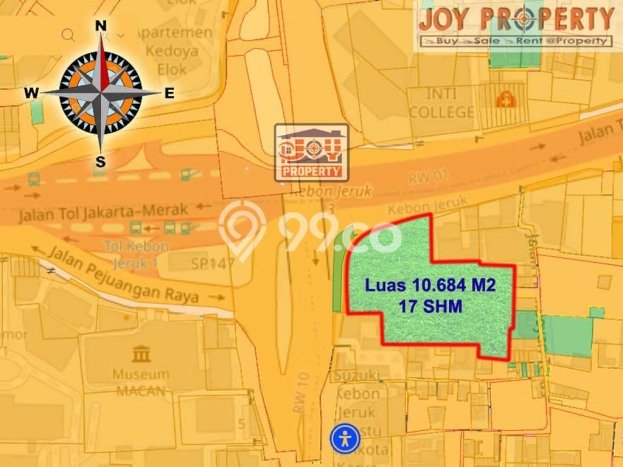 Tanah Kavling untuk Dijual di Kebon Jeruk Jakarta Barat 10684m2 Tanah Kavling untuk Dijual di Kebon Jeruk Jakarta Barat 10684m2