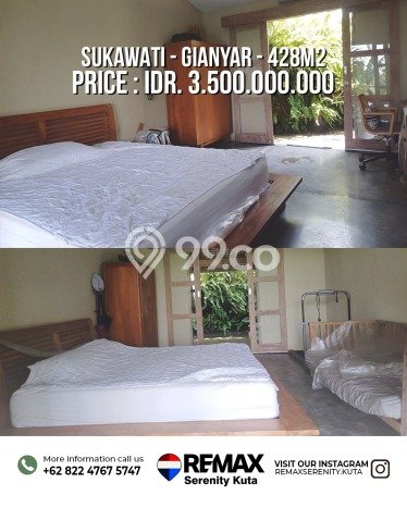 Vila Kawasan Sukawati, Area 428m2m², Dekat Mudah Pusat Kota Vila Kawasan Sukawati, Area 428m2m², Dekat Mudah Pusat Kota