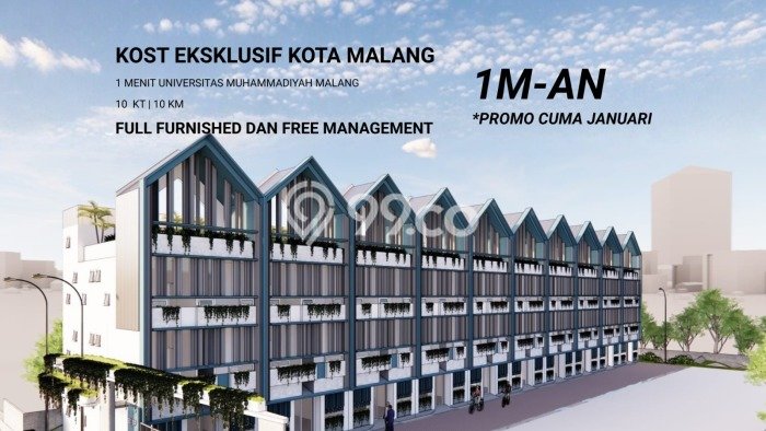 Kos-kosan Dijual di Lowokwaru, Malang, 10 KT, 10 KM, Bangunan 168m2 Kos-kosan Dijual di Lowokwaru, Malang, 10 KT, 10 KM, Bangunan 168m2