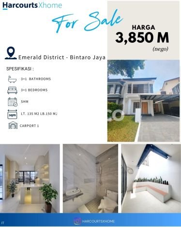 Rumah Elit LB 150m2 Siap Huni Desain Elegan di Bintaro, Tangerang Selatan Rumah Elit LB 150m2 Siap Huni Desain Elegan di Bintaro, Tangerang Selatan