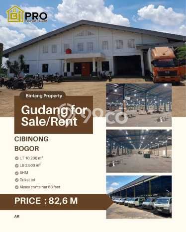 Disewakan Gudang komersial di Cibinong luas bangunan 2500m2 Disewakan Gudang komersial di Cibinong luas bangunan 2500m2