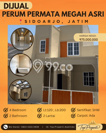 Rumah Modern Cantik 4 Kamar Bisa Langsung Pindah di Sidoarjo Rumah Modern Cantik 4 Kamar Bisa Langsung Pindah di Sidoarjo
