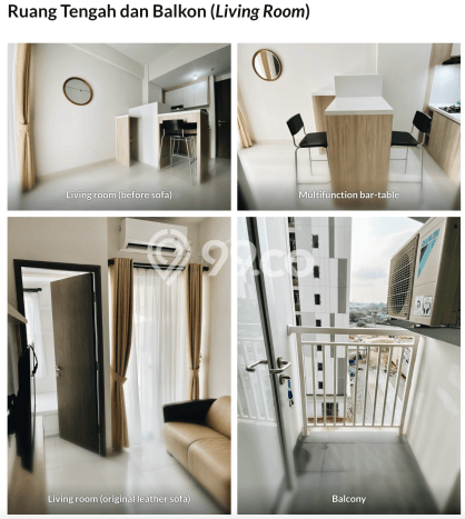 Apartemen Disewakan 2 Kamar Murah Siap Huni di Tangerang Selatan, Luas 36m2 Apartemen Disewakan 2 Kamar Murah Siap Huni di Tangerang Selatan, Luas 36m2
