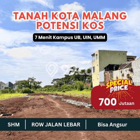 Kavling Tanah untuk Dijual di Malang Kota, Malang, Luas 224m2 Kavling Tanah untuk Dijual di Malang Kota, Malang, Luas 224m2