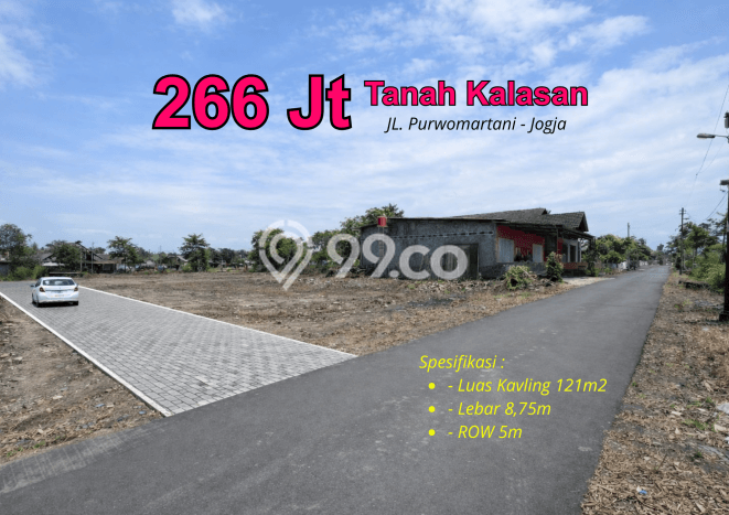 Tanah untuk Dijual Lokasi Kalasan, Sleman Luas 121m2 SHM Tanah untuk Dijual Lokasi Kalasan, Sleman Luas 121m2 SHM