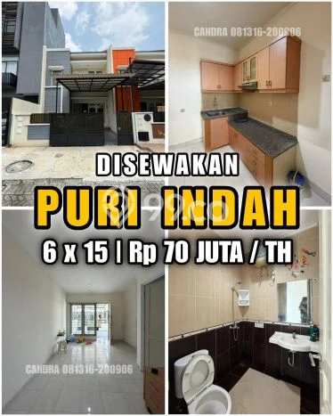Rumah Sewa Jakarta Barat LT 90m2 LB 150m2 Kawasan Puri Indah Rumah Sewa Jakarta Barat LT 90m2 LB 150m2 Kawasan Puri Indah