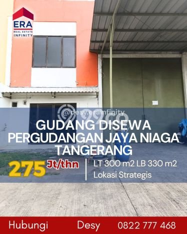 Gudang disewakan lokasi strategis Benda Tangerang 330m2 Gudang disewakan lokasi strategis Benda Tangerang 330m2