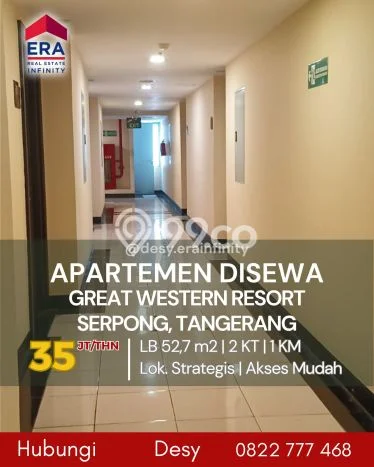 Apartemen Harga Murah dengan 2 BR & 1 KM di Serpong Tangerang Selatan Apartemen Harga Murah dengan 2 BR & 1 KM di Serpong Tangerang Selatan