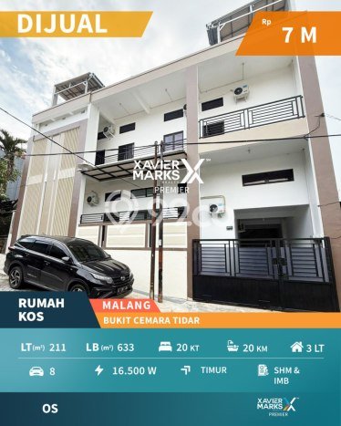 Rumah Kost Dijual di Tidar Malang Luas 633m2 Rumah Kost Dijual di Tidar Malang Luas 633m2