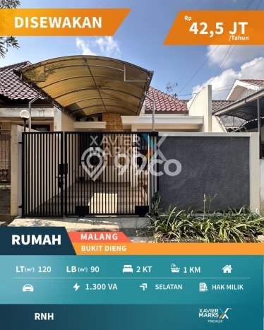 Rumah sewa siap pakai 2 Kamar Tidur di Dieng, Malang Rumah sewa siap pakai 2 Kamar Tidur di Dieng, Malang