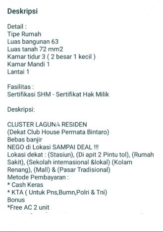 Rumah Luas Asri 2 KT Siap Huni di Bintaro Tangerang Selatan Rumah Luas Asri 2 KT Siap Huni di Bintaro Tangerang Selatan