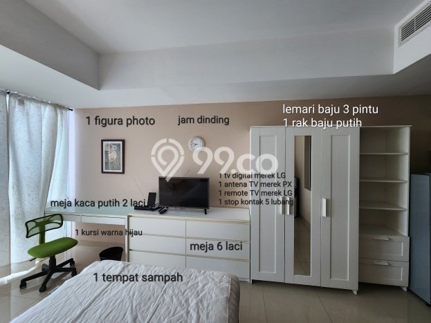 Apartemen Sewa 0 Kamar Murah Siap Huni di Tangerang, Luas 31m2 Apartemen Sewa 0 Kamar Murah Siap Huni di Tangerang, Luas 31m2