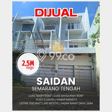 Ruko Dijual Lokasi Emas di Semarang Tengah Luas 180m2 Ruko Dijual Lokasi Emas di Semarang Tengah Luas 180m2