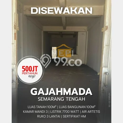 Ruko bagus disewakan di Semarang Tengah Semarang dengan LB 100m2 harga sewa terbaik Ruko bagus disewakan di Semarang Tengah Semarang dengan LB 100m2 harga sewa terbaik