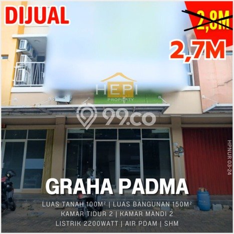 Untuk Dijual! Ruko di Graha Padma Semarang LT 100m2 / LB 150m2 Kawasan Bisnis Untuk Dijual! Ruko di Graha Padma Semarang LT 100m2 / LB 150m2 Kawasan Bisnis