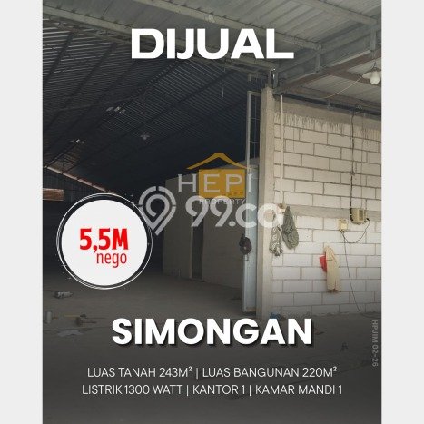 Dijual! Gudang di Simongan Semarang LT 243m2 / LB 220m2 Kawasan Strategis Dijual! Gudang di Simongan Semarang LT 243m2 / LB 220m2 Kawasan Strategis
