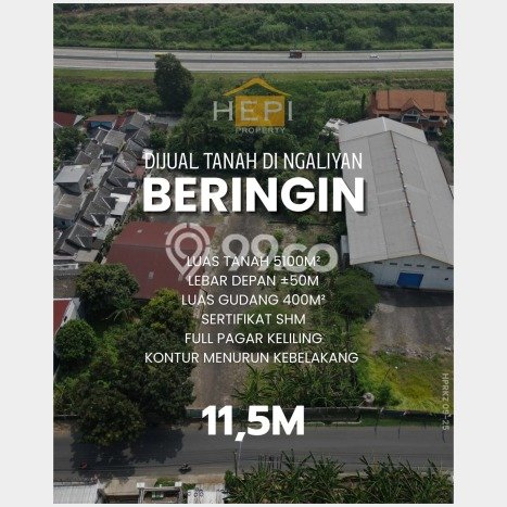 Lahan Kosong Dijual di Semarang dengan Area 5100m2 Lahan Kosong Dijual di Semarang dengan Area 5100m2