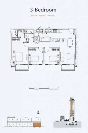 FOR SALE Hunian Apartemen Luxury di Cilandak dengan 3 Kamar Tidur & Luas 120m2 FOR SALE Hunian Apartemen Luxury di Cilandak dengan 3 Kamar Tidur & Luas 120m2