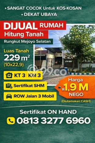 Jual Rumah Strategis Bagus Punya 3 KT di Rungkut Surabaya SHM Jual Rumah Strategis Bagus Punya 3 KT di Rungkut Surabaya SHM