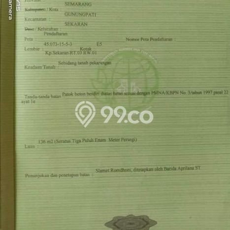Tanah Dijual Lokasi Gunung Pati, Semarang Luas 136m2 Legalitas Aman Tanah Dijual Lokasi Gunung Pati, Semarang Luas 136m2 Legalitas Aman
