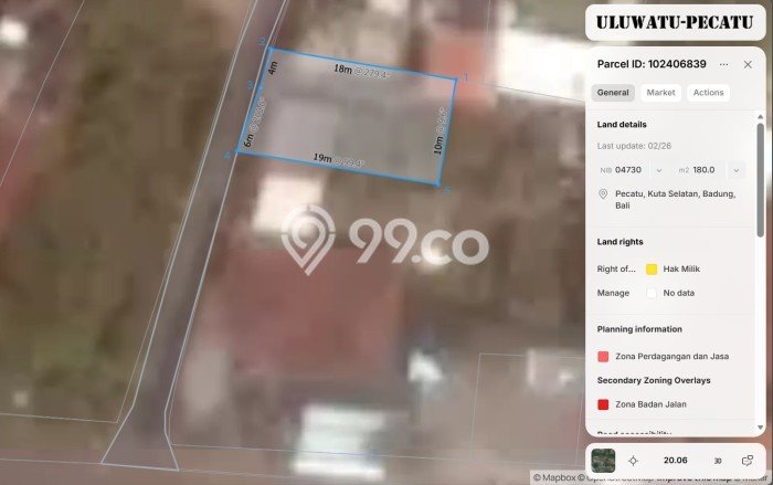 Untuk Dijual Tanah 180m2 di Pecatu, Badung Untuk Dijual Tanah 180m2 di Pecatu, Badung