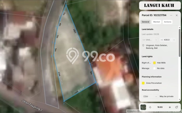 Tanah Kavling Dijual di Badung dengan Spesifikasi 430m2 Tanah Kavling Dijual di Badung dengan Spesifikasi 430m2