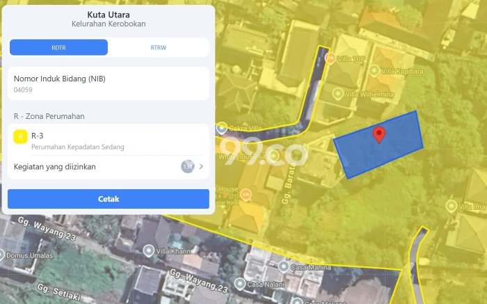 Tanah Investasi Dijual di Badung Punya Luas 307m2 Tanah Investasi Dijual di Badung Punya Luas 307m2