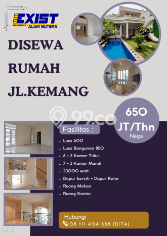 Sewa Rumah Nyaman di Kemang LT 600m2 / LB 850m2 Kondisi Bagus Sewa Rumah Nyaman di Kemang LT 600m2 / LB 850m2 Kondisi Bagus