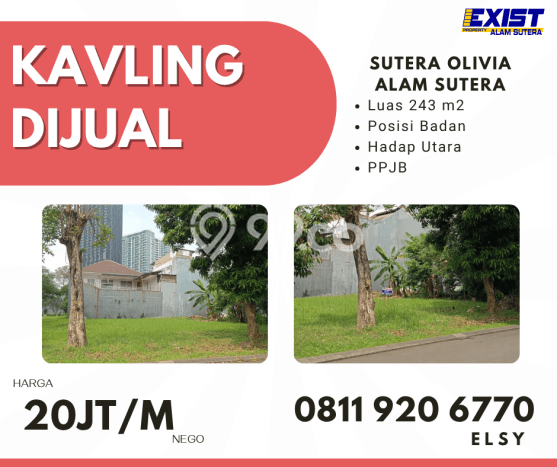 Tanah Dijual di Tangerang Seluas 243m2 Strategis Tanah Dijual di Tangerang Seluas 243m2 Strategis
