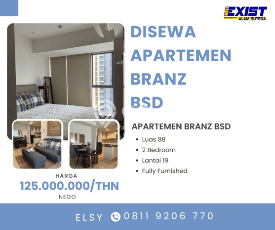 Sewa Sekarang Apartemen Strategis 2 KT, 1 KM di Kawasan BSD Sewa Sekarang Apartemen Strategis 2 KT, 1 KM di Kawasan BSD