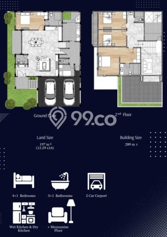 Ready to Use! Premium House LT 203m2 Desain Modern di BSD Ready to Use! Premium House LT 203m2 Desain Modern di BSD