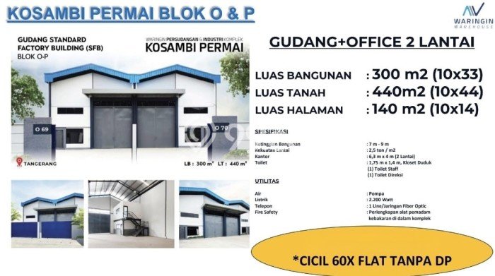 Dijual Gudang di Tangerang, Tangerang Harga Penawaran Spesial Dijual Gudang di Tangerang, Tangerang Harga Penawaran Spesial