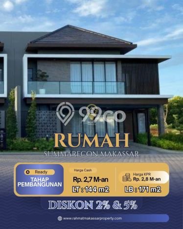 Hunian Mewah Dijual LT 144m2 di Makassar, Makassar Hunian Mewah Dijual LT 144m2 di Makassar, Makassar