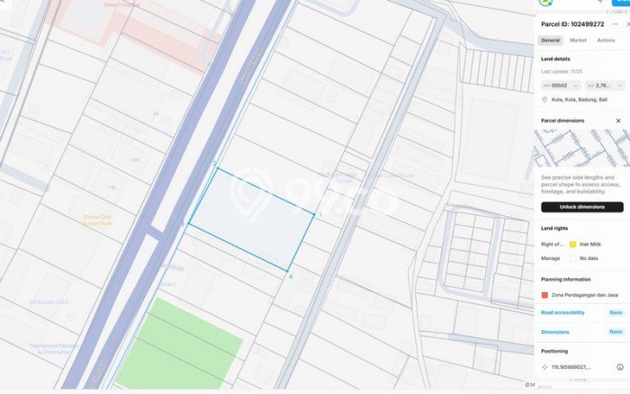 Lahan untuk Disewa di Badung Luas 8220m2 Lahan untuk Disewa di Badung Luas 8220m2