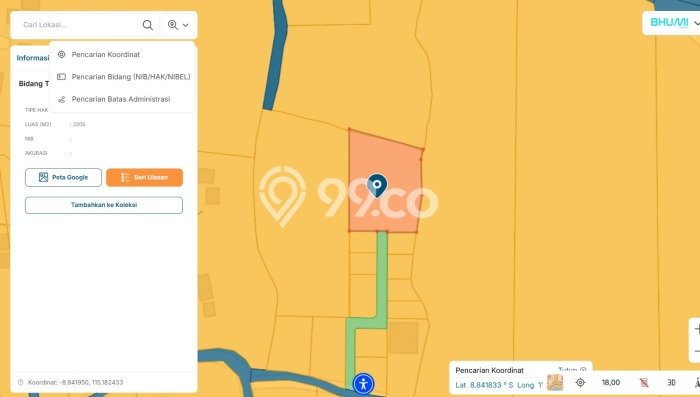 Tanah Kavling Dijual di Badung dengan Spesifikasi 800m2 Tanah Kavling Dijual di Badung dengan Spesifikasi 800m2